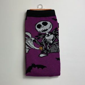 🆕 NBC The Nightmare Before Christmas Jack Skellington Purple Socks New!
